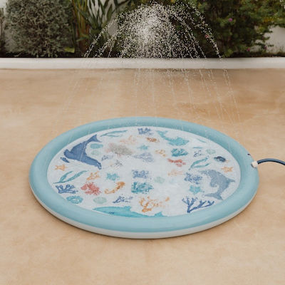 Kleines holländisches aufblasbares Spielmatte Sprinkler Ocean Dreams Blau 150 cm