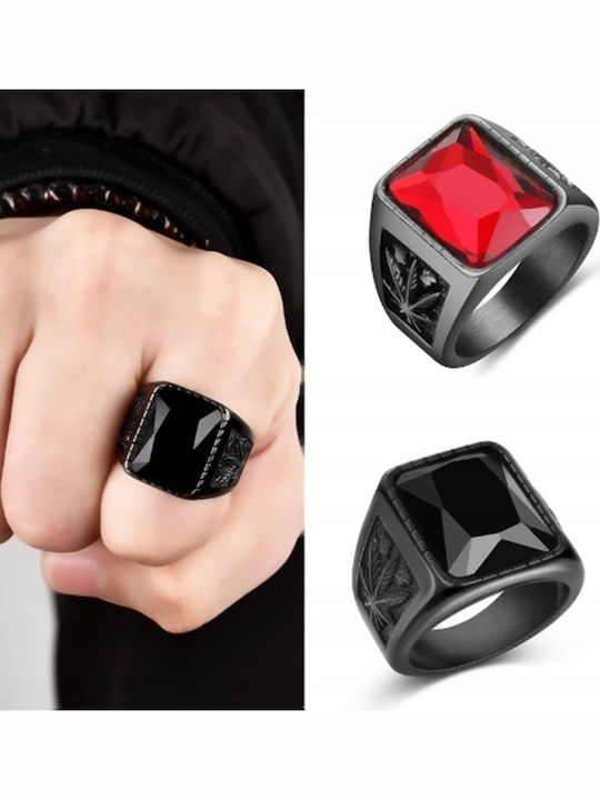 Wolfring Ring aus Stahl Vergoldet