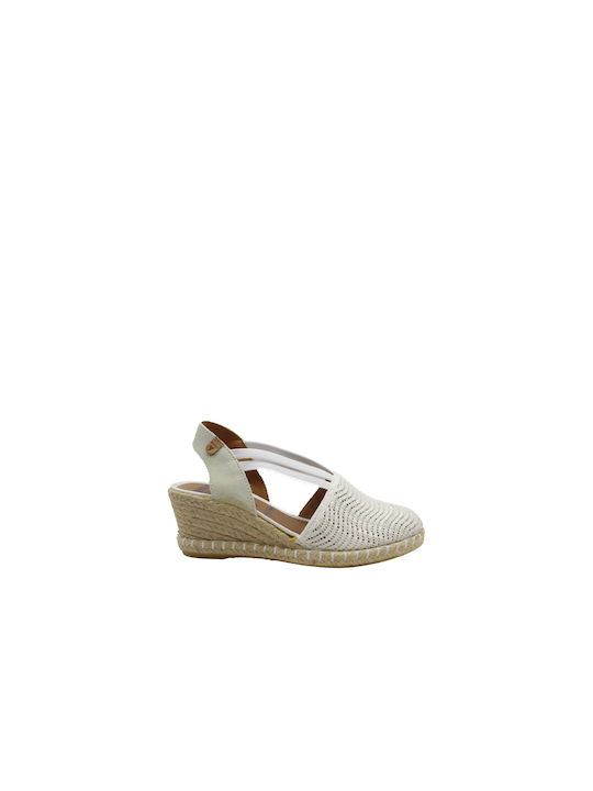 Verbenas Serraje Women's Platform Espadrilles White