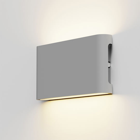 Inlight Стенен Външен Спот LED IP44 10W с Регулируемо Бяло Светлина Двоен Лъч 17.5x9см