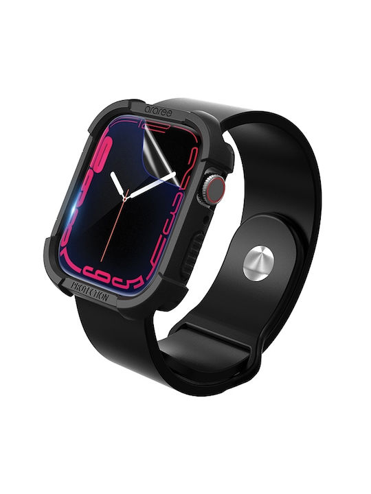 Araree Θήκη Σιλικόνης σε Μαύρο χρώμα για το Apple Watch 41mm