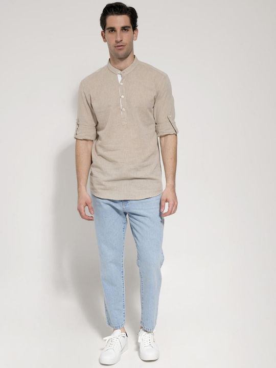 Short Sleeve Blouse Beige