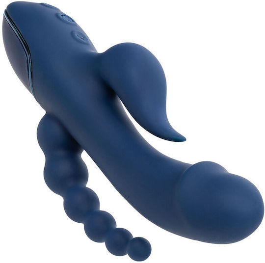 Calexotics Triple Orgasm Δονητής Rabbit με Απομακρυσμένο Έλεγχο Μπλε