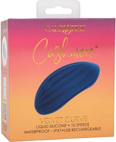 Calexotics Cashmere Velvet Curve Vibrator 10.25cm Blue