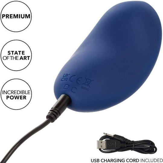 Calexotics Cashmere Velvet Curve Vibrator 10.25cm Blue