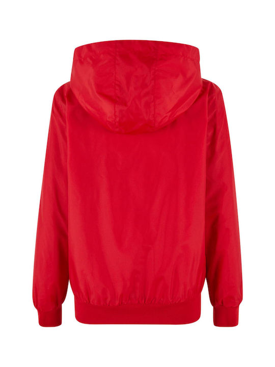 Urban Classics Kids Casual Jacket Windproof with Hood Cityred