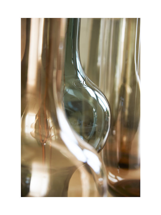 Light & Living Decorative Vase Glass Gray 25.5x25.5xHeight 47cm