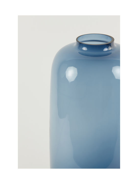Light & Living Decorative Vase Glass Blue 24x24xH56cm