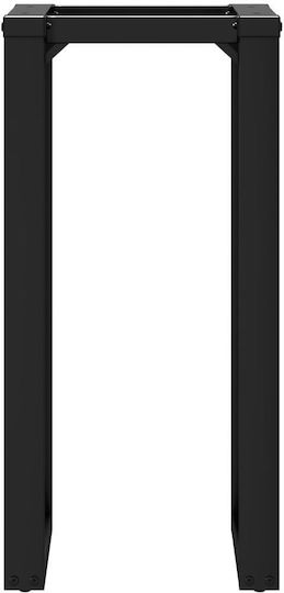 vidaXL Βάση Τραπεζιού Μαντεμένια Μαύρο 40x40x73cm