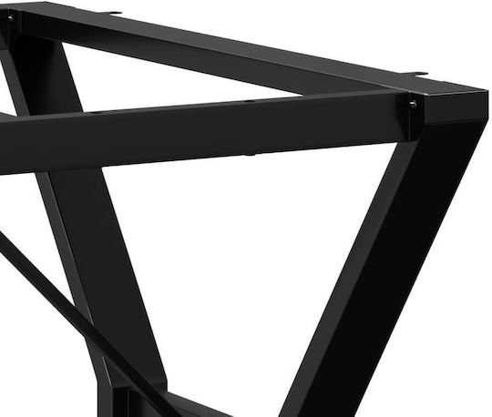 vidaXL Βάση Τραπεζιού Μαντεμένια Μαύρο 80x40x73cm