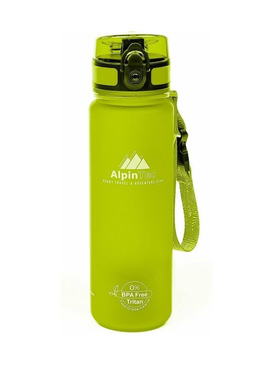 AlpinPro Water Bottle Plastic 500ml Green
