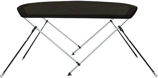 vidaXL Aluminium Boat Canopy L179xW156xH93cm Black