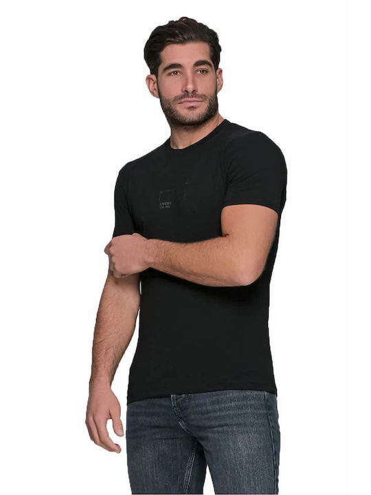 Everbest T-shirt Bărbătesc cu Mânecă Scurtă BLACK