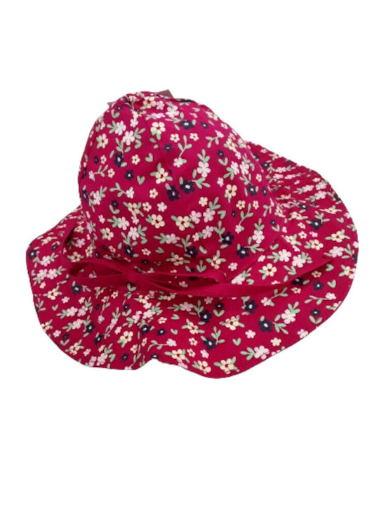 Venere Kids' Hat Fabric Red Flowers