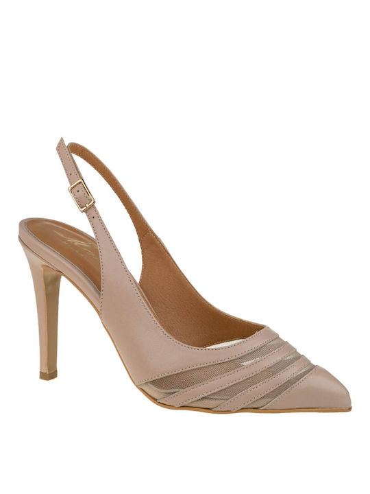 Mark Milan Leather Beige Heels