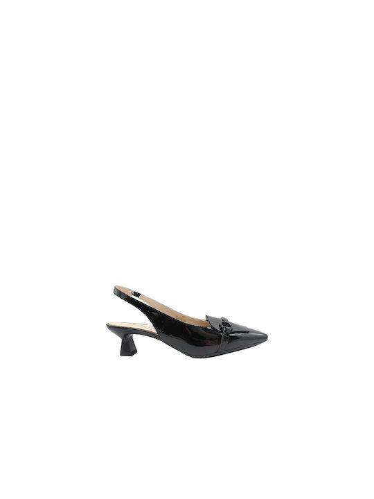 Desiree Shoes Leather Black Medium Heels