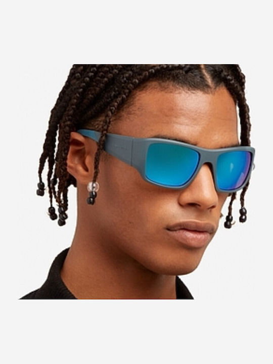 Hawkers 360 Men's Sunglasses with Blue Horn-Rimmed Frame and Blue Mirror Lens 360/H36021GLT0