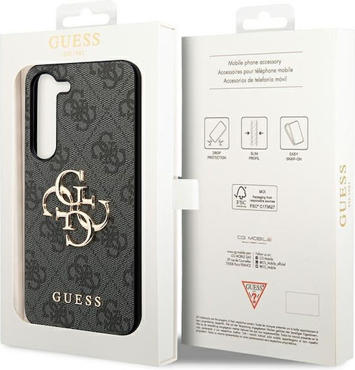 Guess Metal Logo Back Cover Plastic Black (Guess A35 A356)