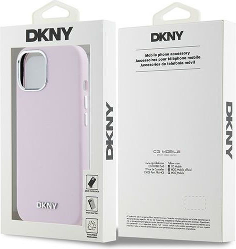 DKNY Liquid Back Cover Σιλικόνης / Πλαστικό Ροζ (iPhone 15)