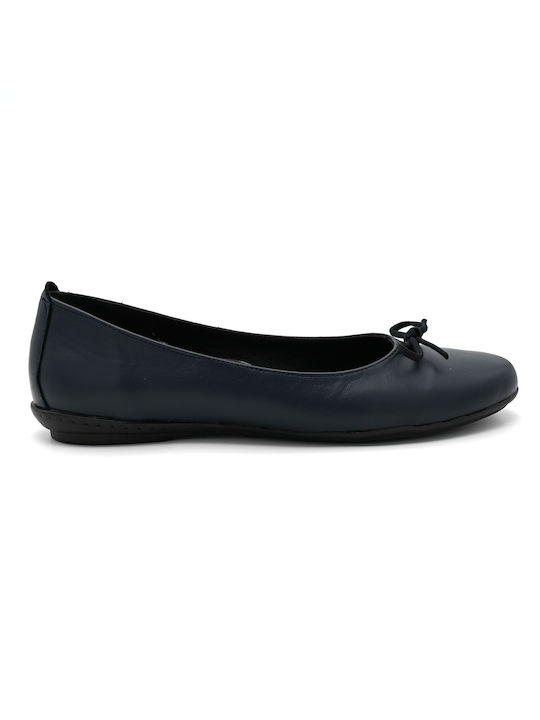 Aero by Kasta Anatomic Leather Ballerinas Blue