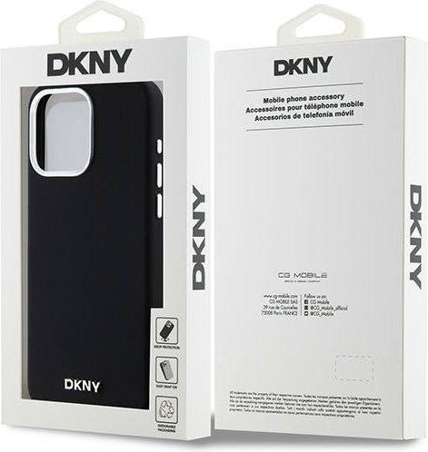 DKNY Liquid Back Cover Silicon / Plastic Negru (iPhone 15 Pro Max)