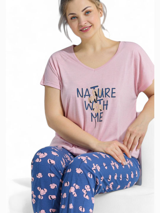 PijaMood Summer Women's Pyjama Set Blue