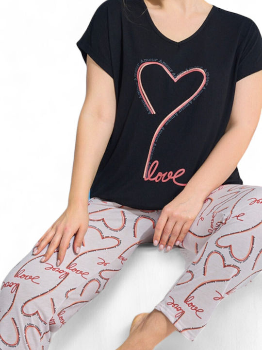 PijaMood Summer Women's Pyjama Set Black