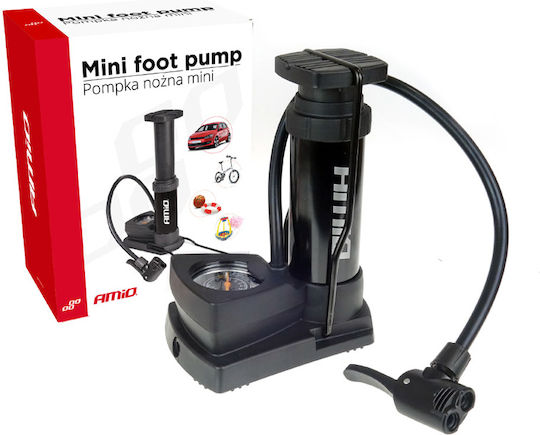Aluminum Foot Bicycle Air Pump with Pressure Gauge