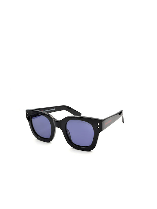Funky Buddha Sunglasses Μαύρα with Acetate Frame & Blue Lens