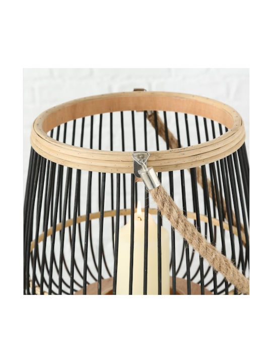 Boltze Φαναράκι Bamboo Μαύρο 21x22x22εκ.