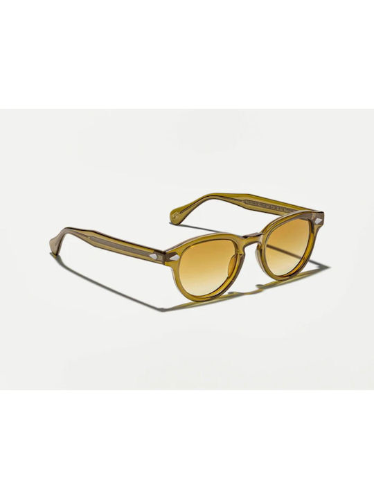 Moscot Maydela Sunglasses with Green Plastic Frame and Yellow Gradient Lens MOSCOT MAYDELA OLIVE