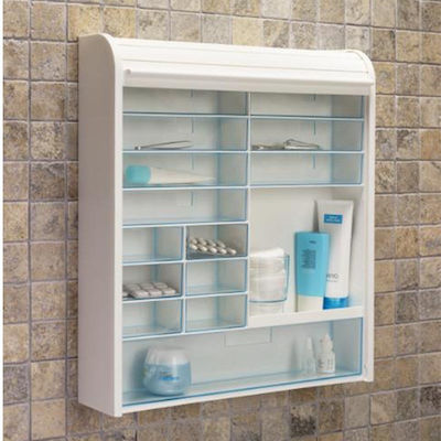 Primanova Bathroom Cabinet L42xW10xH48cm White