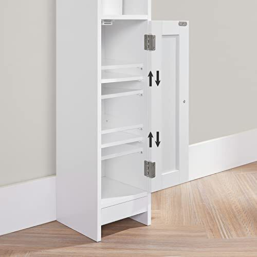 Songmics Ντουλάπι Μπάνιου 18x20x80cm Λευκό