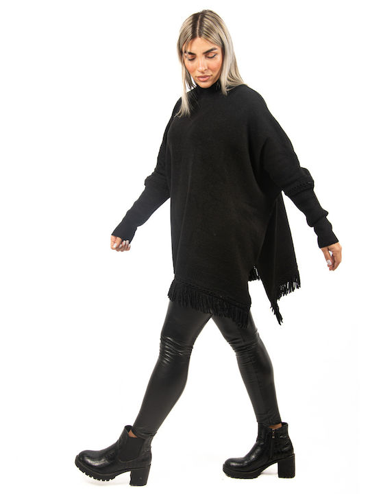 Ellen Schwarz Damen Poncho