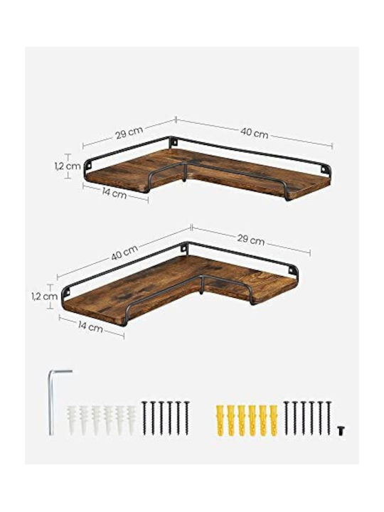Corner Wall Shelf Gray 40x29x14 cm