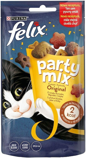 Purina Party Mix Original Gustări Delicioase cu Pui pentru Pisică 60gr