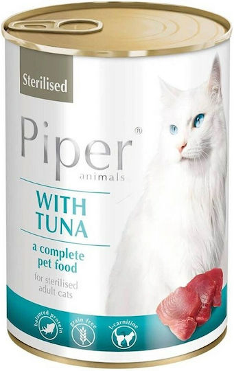 Dolina Noteci Wet Food for Adult Cats in Cans with Tuna Grain-Free & Gluten-Free 400gr