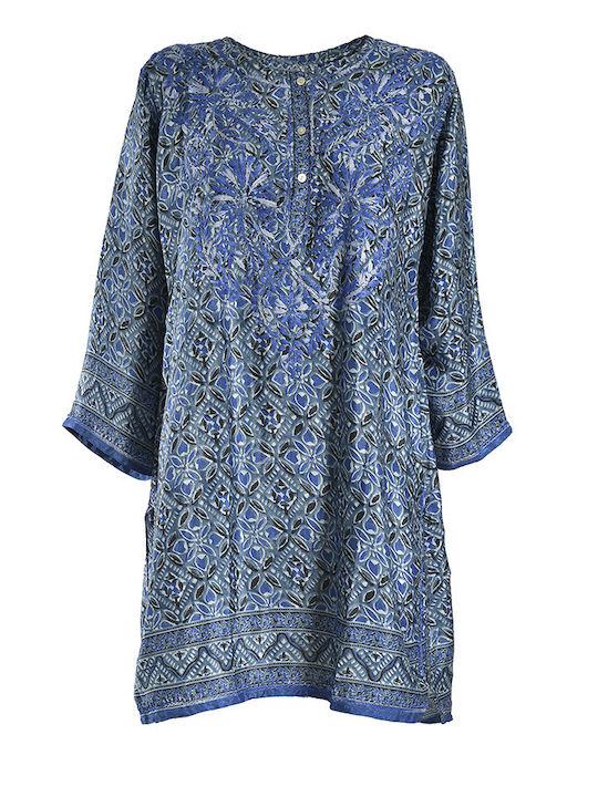 Ble Resort Collection Damen Kaftan Strand Blue