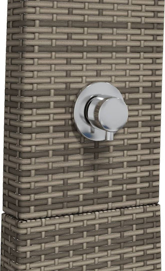 vidaXL Pool-Dusche aus Naturholz mit einer Höhe von 224 cm Grau