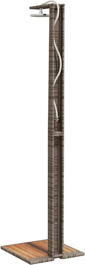 vidaXL Pool Shower Made of Natural Wood 224x55x50cm Gray