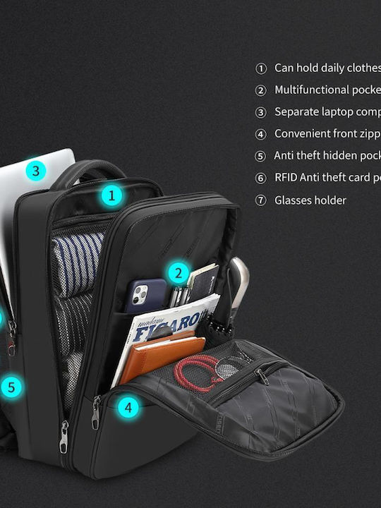 Tigernu Wasserdichte Laptoptasche für Laptop 15.6 mit USB-Anschluss in Blauer Farbe T-B3982-BLUE