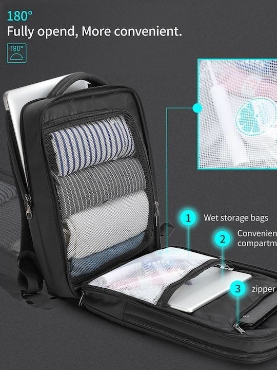 Tigernu Wasserdichte Rucksack für Laptop 15.6" mit USB-Anschluss in Graue Farbe T-B3982-GREY