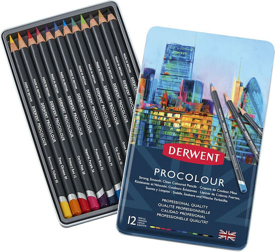 Derwent Комплект цветни моливи в кутия 12бр Пакет от 1 опаковки