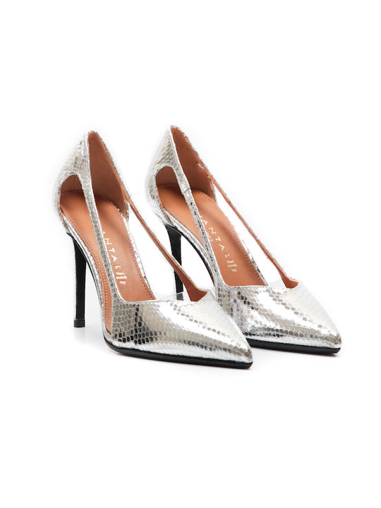 Chantal 1962 Leather Silver High Heels