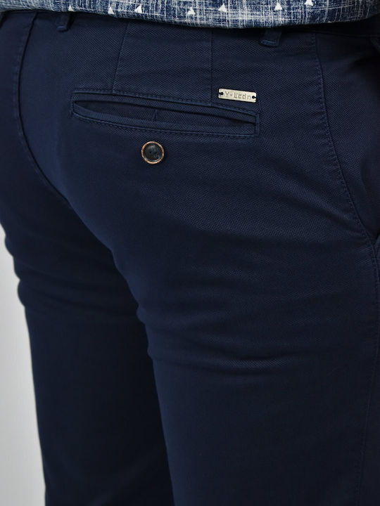 Herrenhosen Chinos Schlank Fit Blau