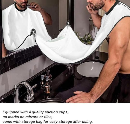 Shaving Cloth Zola Suction Cup Fastening White Black 120x80 Cm