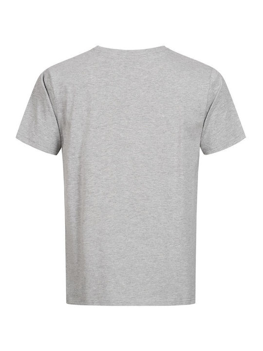 Lonsdale Ανδρικό T-shirt Κοντομάνικο Marl Grey/black/white