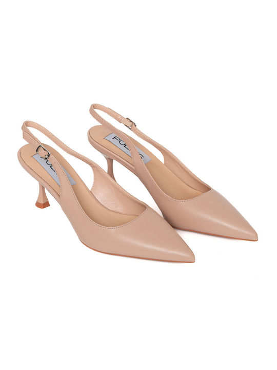 Politis shoes Anatomic Beige Medium Heels