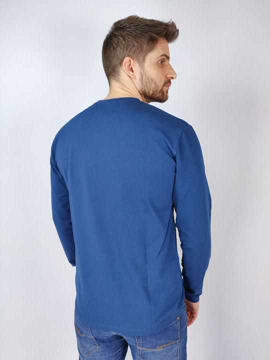 Long Sleeve Blouse Blue