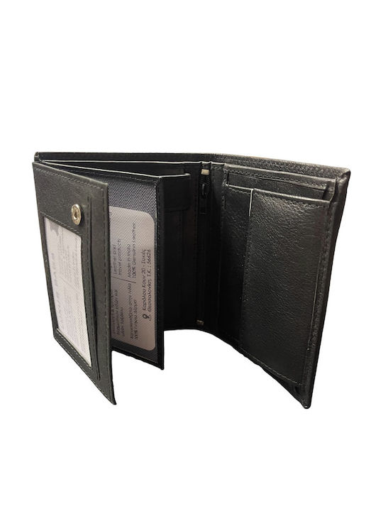 Leather Men's Wallet Classic with RFID Black